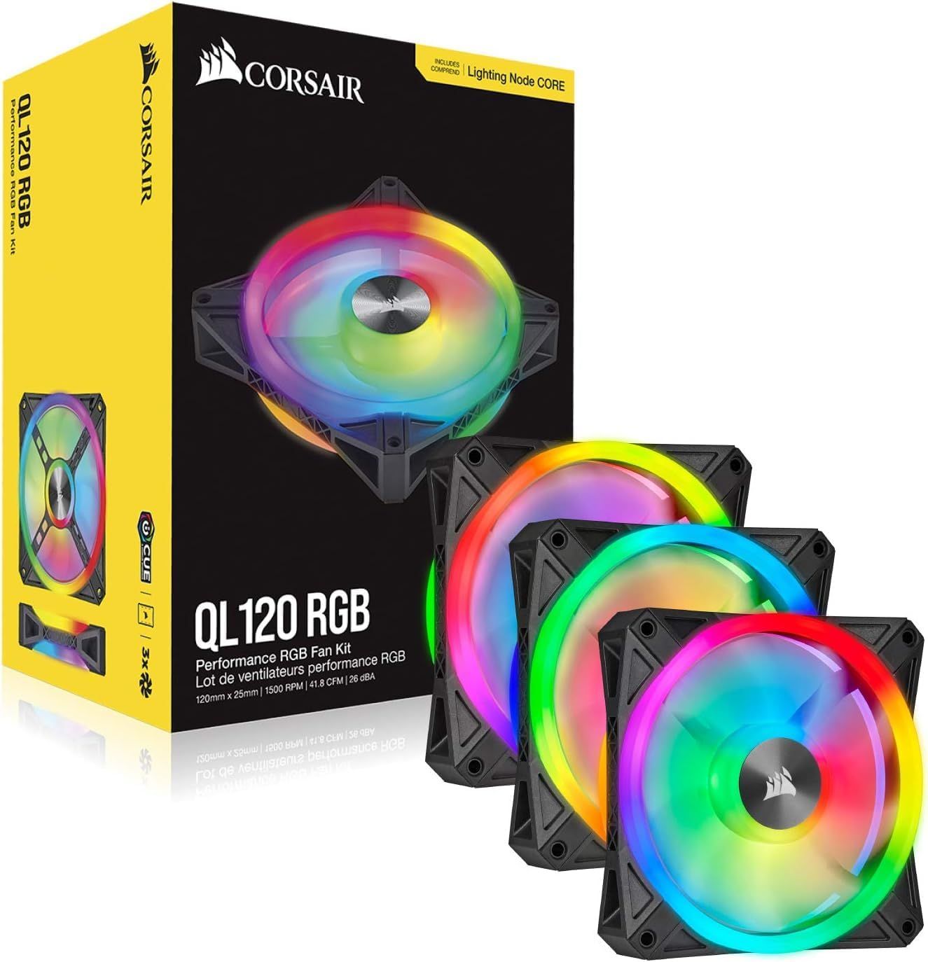 Corsair QL120 RGB  Black (3-Pack)