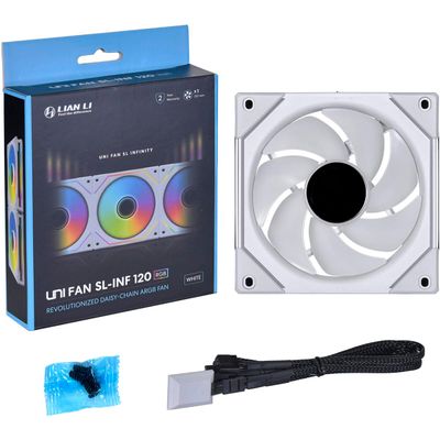 Lian Li UNI Fan SL Infinity Fluid Dynamic Bearing 120mm Case Fan - White
