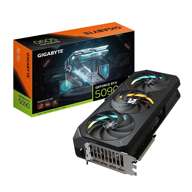 Gigabyte NVIDIA GeForce RTX 5090 Gaming Overclocked Triple Fan 32GB GDDR7 PCIe 5.0 Graphics Card Gigabyte NVIDIA GeForce RTX 5090 Gaming Overclocked Triple Fan 32GB GDDR7 PCIe 5.0 Graphics Card
