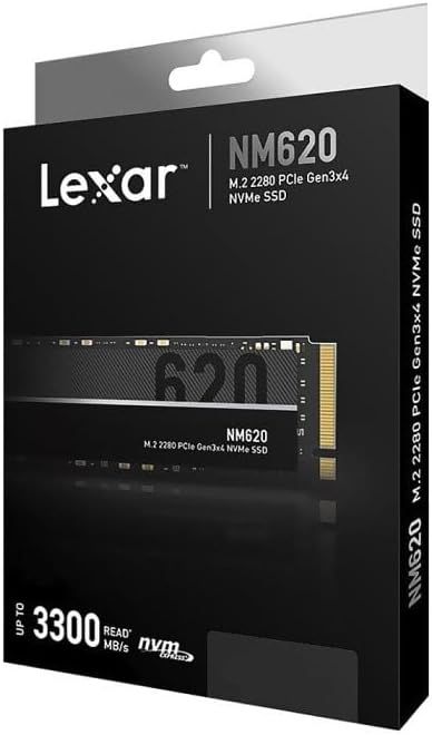 Lexar SSD NM620-256GB, NVMe, M.2 2280, Read up to 3500MB/s, Write up to 1300MB/s