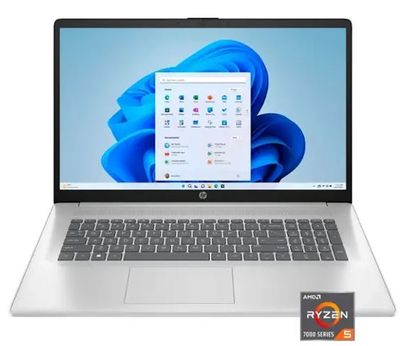 HP - 17.3" Full HD Laptop - AMD Ryzen 5 - 8GB Memory - 512GB SSD - Natural Silver