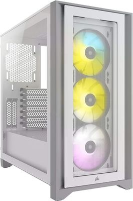 Corsair iCue 4000X Mid-Tower ATX White RGB PC Case