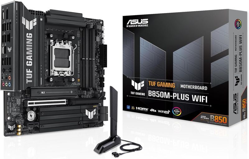 ASUS TUF Gaming B850M-PLUS WiFi AMD AM5 B850 mATX Motherboard,