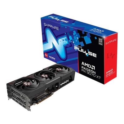 Sapphire Technology AMD Radeon RX 9070 XT PULSE Triple Fan 16GB GDDR6 PCIe 5.0 Graphics Card