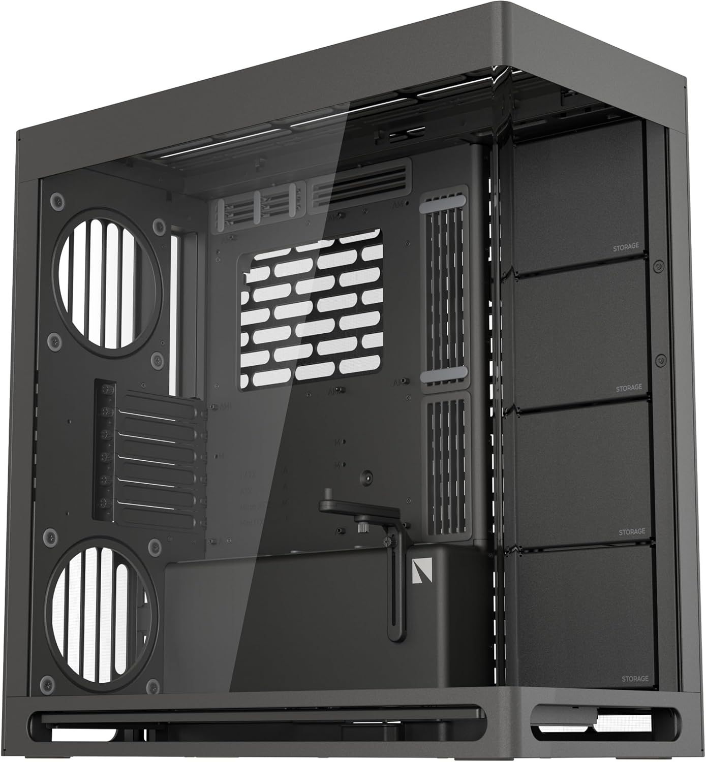 HAVN HS 420 Dual-Chamber Mid Tower PC Case ATX Black