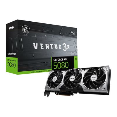 MSI GeForce RTX 5080 Ventus 3X OC 16GB GDDR7 Graphics Card