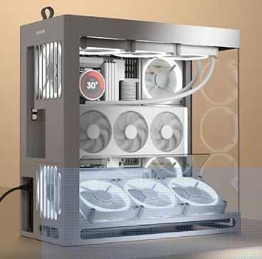 HAVN HS 420  Ryzen 9000 Series Ultimate Gaming PC, Cases: HAVN HS 420 VGPU Dual-Chamber Mid Tower White