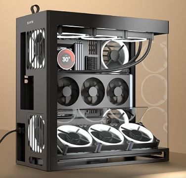 Intel Ultra Gen Ultimate Gaming PC New Cases, Cases: HAVN HS 420 VGPU Dual-Chamber Mid Tower Black
