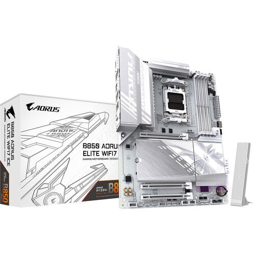 Gigabyte B850 AORUS ELITE WIFI7 ICE AM5 ATX Motherboard Gigabyte B850 AORUS ELITE WIFI7 ICE AM5 ATX Motherboard