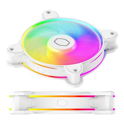 Cooler Master MF120 Halo² White 3in1 PC Case|Liquid Cooler|Air Cooler Fan, 120mm Fan, Dual-Loop aRGB Rings, Dynamic PWM 2,050 RPM, Air Balance Blades, aRGB Lighting, Hybrid Frame Cooler Master MF120 Halo² White 3in1 PC Case|Liquid Cooler|Air Cooler Fan, 120mm Fan, Dual-Loop aRGB Rings, Dynamic PWM 2,050 RPM, Air Balance Blades, aRGB Lighting, Hybrid Frame