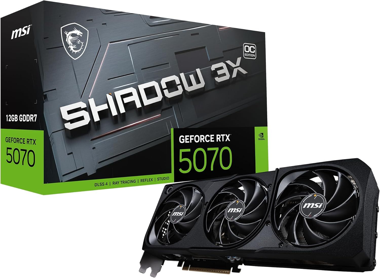 MSI Gaming RTX 5070 12G Shadow 3X OC Graphics Card