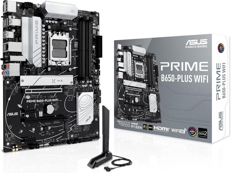 ASUS Prime B650-PLUS WiFi AMD B650 AM5 Ryzen™ Desktop 9000 8000 & 7000 ATX Motherboard