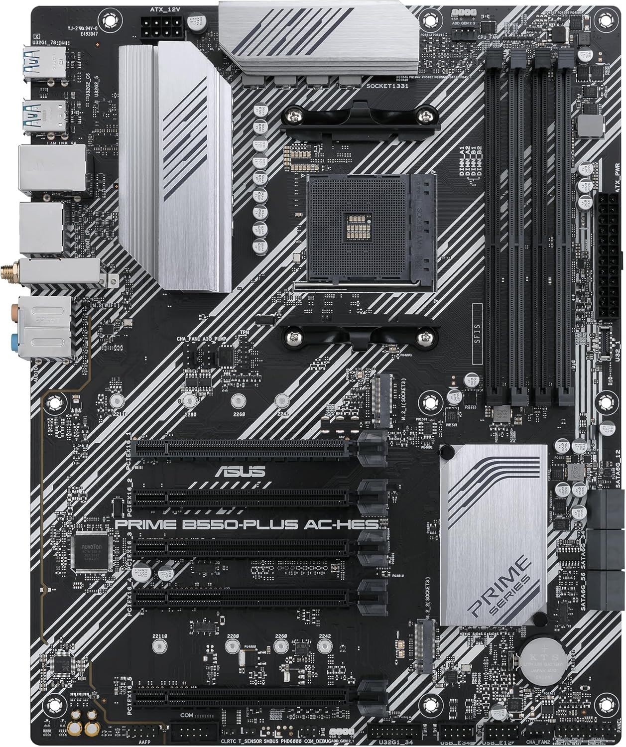 ASUS Prime B550-PLUS AC-HES AMD AM4 (3rd Gen Ryzen) ATX Motherboard