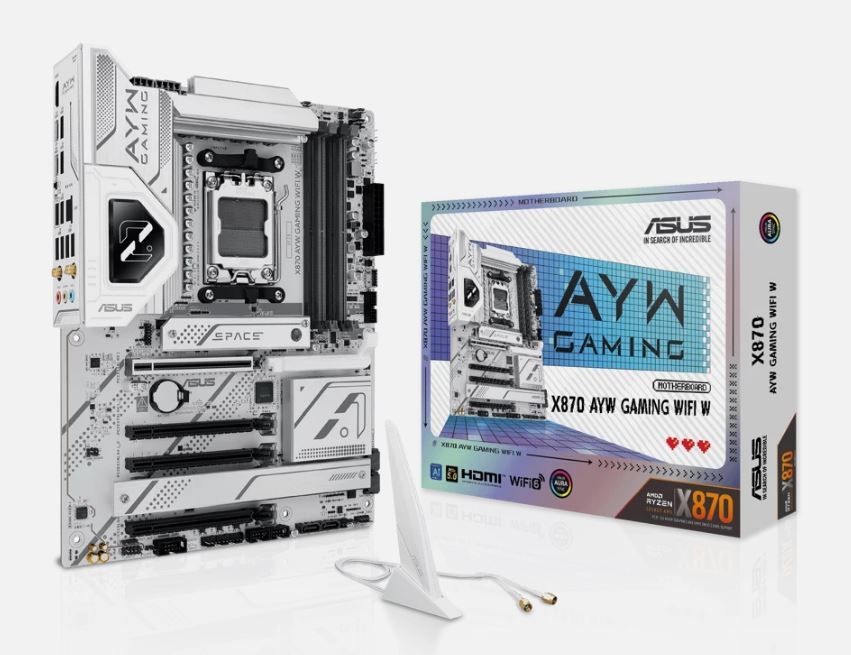 ASUS X870 AYW GAMING WIFI W AMD X870 AM5 ATX motherboard