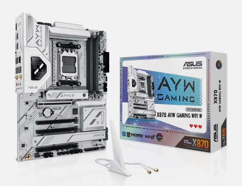 ASUS X870 AYW GAMING WIFI W AMD X870 AM5 ATX motherboard