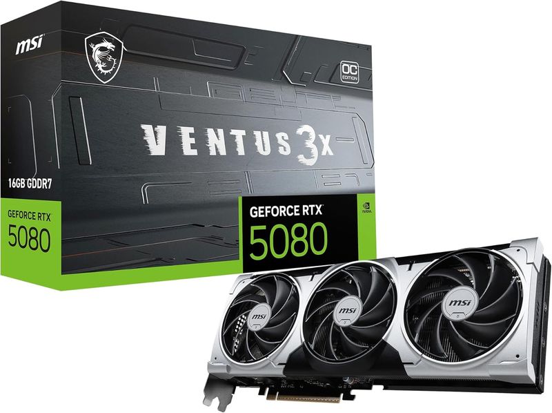 MSI Gaming RTX 5080 16G Ventus 3X OC Plus Graphics Card