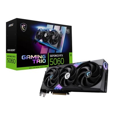 MSI NVIDIA GeForce RTX 5060 Gaming Trio Overclocked Triple Fan 8GB GDDR7 PCIe 5.0 Graphics Card