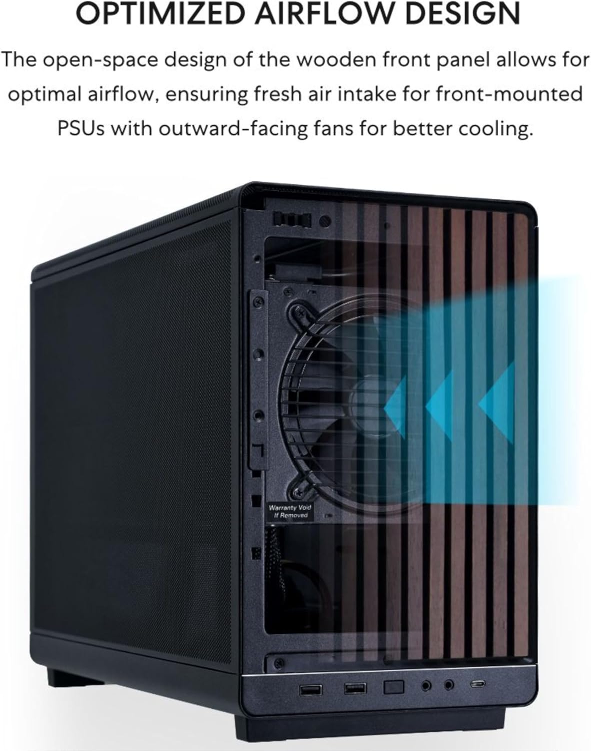 Lian Li A3-mATX-WD-26.3L Micro Form Factor Chassis-No Fans Included-Supports 360mm AIO-Modularity Design-for M-ATX, ITX Motherboard-DAN Cases Collaboration-Wood Front Panel-Black (A3X-WD)