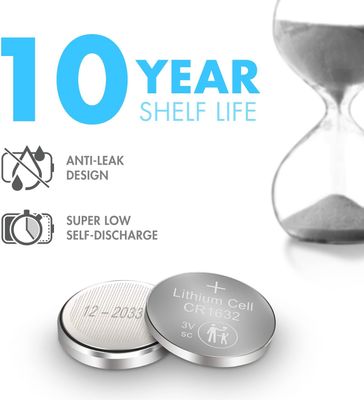 CR1632 3V Lithium Button Cell, for Watches, Key Fobs, Calculators, Medical Devices, and More