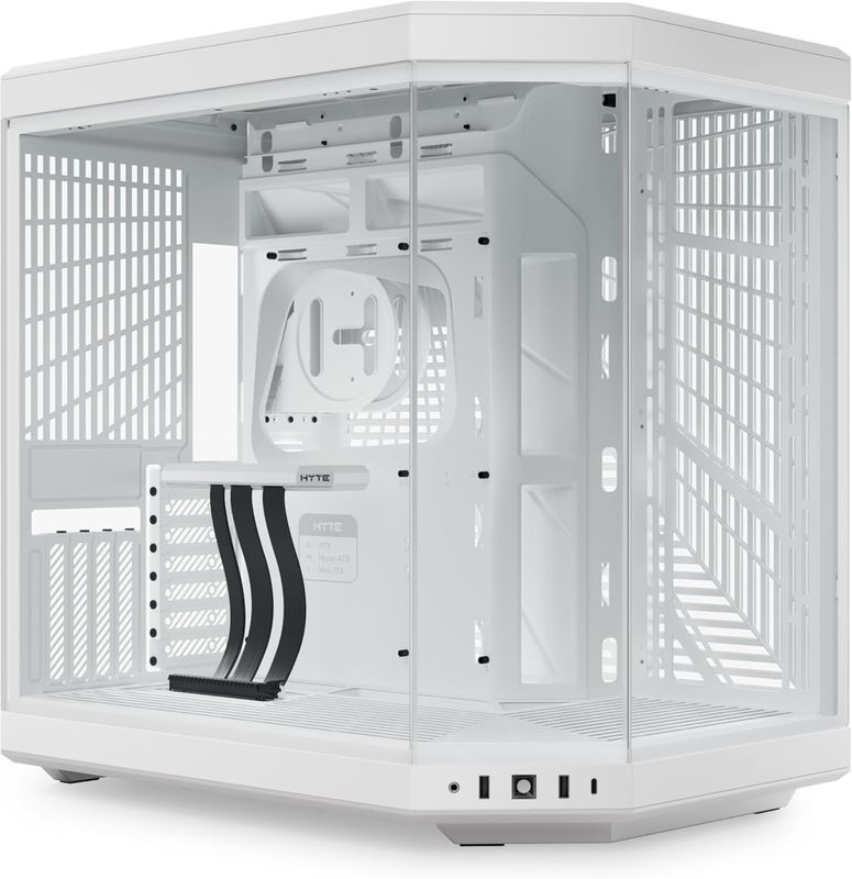 HYTE Y70 ATX Mid-Tower Case - White Model:CS-HYTE-Y70-B  No LCD screen in front Case only