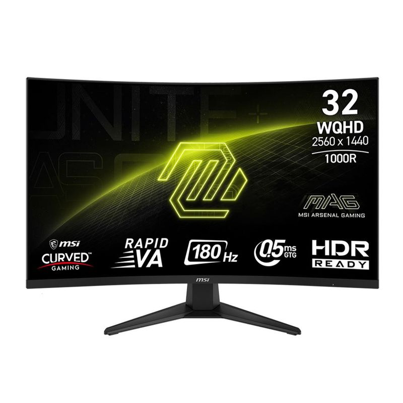 MSI MAG 325CQF 31.5 MSI MAG 325CQF 31.5" 2K WQHD (2560 x 1440) 180Hz Curved Screen Gaming Monitor