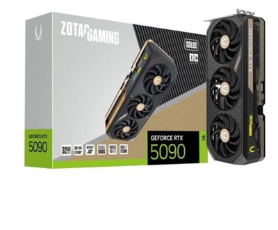 Zotac NVIDIA GeForce RTX 5090 SOLID Overclocked Triple Fan 32GB GDDR7 PCIe 5.0 Graphics Card Zotac NVIDIA GeForce RTX 5090 SOLID Overclocked Triple Fan 32GB GDDR7 PCIe 5.0 Graphics Card