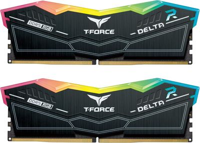 TEAMGROUP T-Force Delta RGB DDR5 Ram 32GB (2x16GB) 6000MHz PC5-48000 CL38 Intel XMP 3.0 & AMD Expo Compatible Desktop Memory Module Ram Black TEAMGROUP T-Force Delta RGB DDR5 Ram 32GB (2x16GB) 6000MHz PC5-48000 CL38 Intel XMP 3.0 & AMD Expo Compatible Desktop Memory Module Ram Black