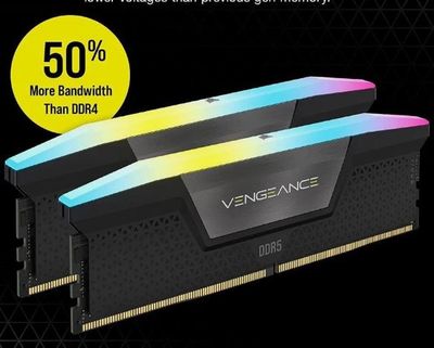 CORSAIR Vengeance RGB DDR5 RAM 96GB (2x48GB) 6000MHz CL36-44-44-96 1.35V Intel XMP 3.0 Desktop Computer Memory – Black CORSAIR Vengeance RGB DDR5 RAM 96GB (2x48GB) 6000MHz CL36-44-44-96 1.35V Intel XMP 3.0 Desktop Computer Memory – Black