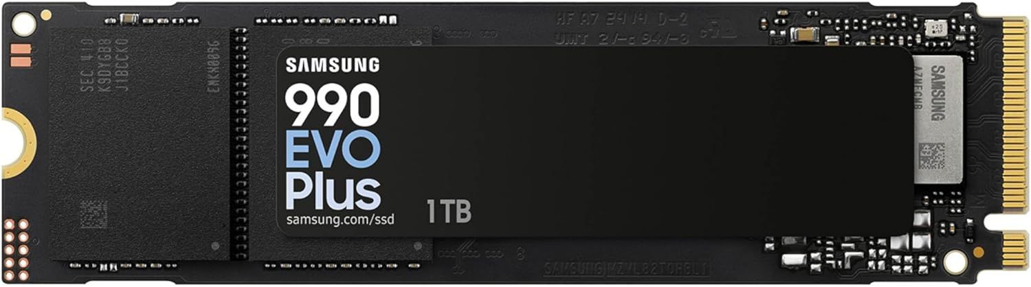 Samsung 990 EVO Plus SSD 1TB, PCIe Gen 4x4, Gen 5x2 M.2 2280, Speeds Up-to 7,150 MB/s Samsung 990 EVO Plus SSD 1TB, PCIe Gen 4x4, Gen 5x2 M.2 2280, Speeds Up-to 7,150 MB/s