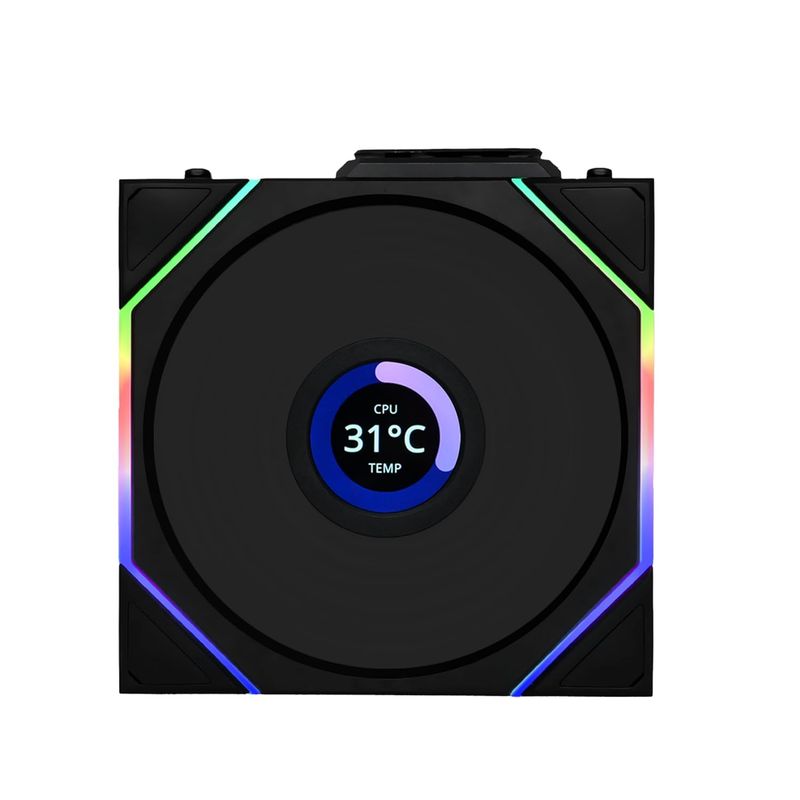 Lian Li UNI Fan TL LCD Wireless 120-Single Pack-2.4 GHz Wireless Signal ARGB Fan-Infinity Mirror-Daisy-Chain -Customizable Lighting Effects-Controller NOT Included & Required - Black (12TLLCD1W1B) by Lian Li UNI Fan TL LCD Wireless 120-Single Pack-2.4 GHz Wireless Signal ARGB Fan-Infinity Mirror-Daisy-Chain -Customizable Lighting Effects-Controller NOT Included & Required - Black (12TLLCD1W1B) by