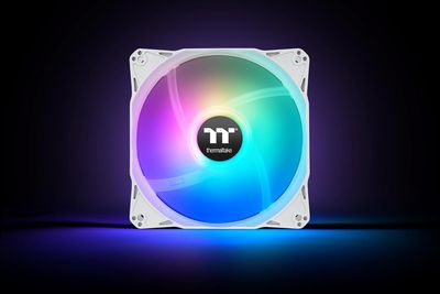 Thermaltake LE120 ARGB PWM Fan White (3 Pack), PWM Controlled 500~1500 RPM, 5V Motherboard Sync, 16.8 Million Colors 9 Addressable LEDs, 66.1 CFM, 120mm Hydraulic Bearing, Case Fan Thermaltake LE120 ARGB PWM Fan White (3 Pack), PWM Controlled 500~1500 RPM, 5V Motherboard Sync, 16.8 Million Colors 9 Addressable LEDs, 66.1 CFM, 120mm Hydraulic Bearing, Case Fan