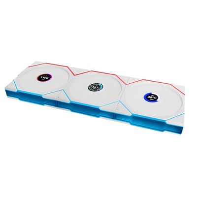 Lian Li UNI Fan TL LCD Wireless 120-Triple Pack-2.4 GHz Wireless Signal ARGB Fan-Infinity Mirror-Daisy-Chain Design-Customizable Lighting Effects-Controller Included & Required - White Lian Li UNI Fan TL LCD Wireless 120-Triple Pack-2.4 GHz Wireless Signal ARGB Fan-Infinity Mirror-Daisy-Chain Design-Customizable Lighting Effects-Controller Included & Required - White