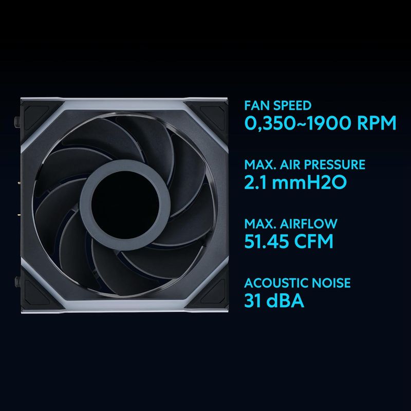 Lian Li UNI Fan SL LCD Wireless (Reverse Blade) 120mm ARGB Fan - Triple Pack - 1.6 Lian Li UNI Fan SL LCD Wireless (Reverse Blade) 120mm ARGB Fan - Triple Pack - 1.6" LCD Display - 2.4 GHz Wireless Signal for RGB & Fans Control - Controller Included & Required - Black