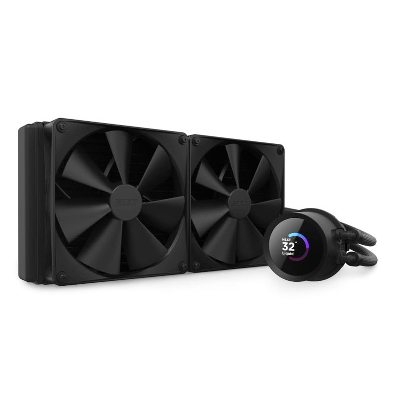 NZXT Kraken 280 - RL-KN280-B1-280mm AIO CPU Liquid Cooler - Customizable 1.54 NZXT Kraken 280 - RL-KN280-B1-280mm AIO CPU Liquid Cooler - Customizable 1.54" Square LCD Display for Images, Performance Metrics and More - High-Performance Pump - 2 x F140P Fans - Black