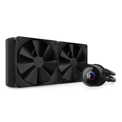 NZXT Kraken 280 - RL-KN280-B1-280mm AIO CPU Liquid Cooler - Customizable 1.54 NZXT Kraken 280 - RL-KN280-B1-280mm AIO CPU Liquid Cooler - Customizable 1.54" Square LCD Display for Images, Performance Metrics and More - High-Performance Pump - 2 x F140P Fans - Black