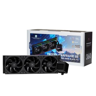 Thermalright FW360 SE ARGB V2 360mm CPU AIO Liquid Cooler for Desktop - TL-M12Q 2000RPM Daisy-Chain Fans, 2 Thermalright FW360 SE ARGB V2 360mm CPU AIO Liquid Cooler for Desktop - TL-M12Q 2000RPM Daisy-Chain Fans, 2" LCD Display Screen