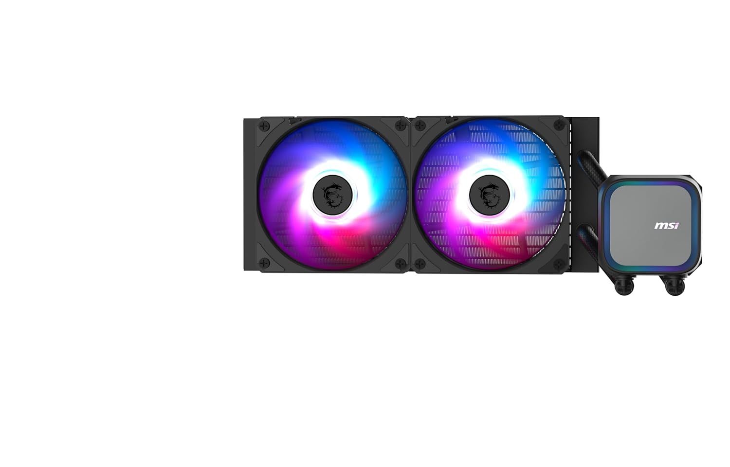 MSI MAG Coreliquid A13 240 - AIO ARGB CPU Liquid Cooler - 240mm Radiator - LGA 1700/1851 / AM5/AM4 Compatible - Dual 120mm ARGB PWM Fans, Black