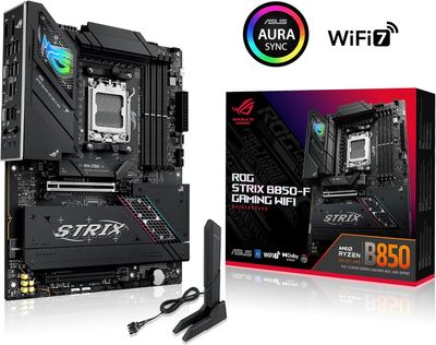 ASUS ROG Strix B850-F Gaming WiFi AMD AM5 B850-F ATX Motherboard 16+2+2 Power Stages, AI PC, DDR5 AEMP, WiFi 7, 4X M.2, PCIe® 5.0, Total Support of 19 USB, 20Gbps Type-C®, AI Networking II, Aura Sync