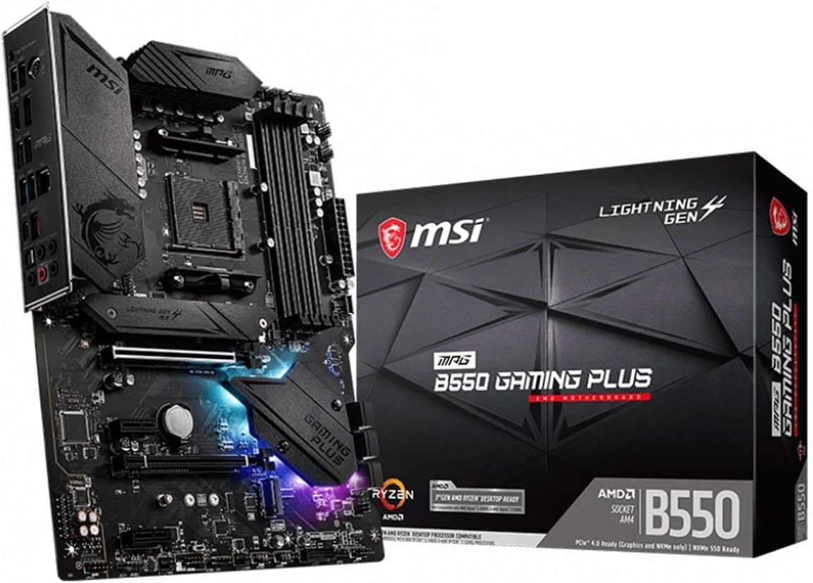 MSI MPG AMD B550 Gaming Plus Socket AM4 ATX DDR4-SDRAM Motherboard