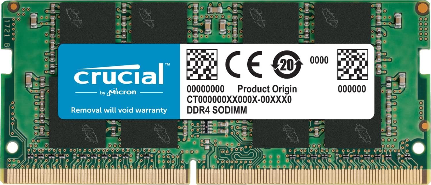 Crucial 16GB DDR4 RAM, 3200MHz CL22 (or 2933MHz or 2666MHz) Laptop Memory, SODIMM 260-Pin, Compatible with 13th Gen Intel Core and AMD Ryzen 7000