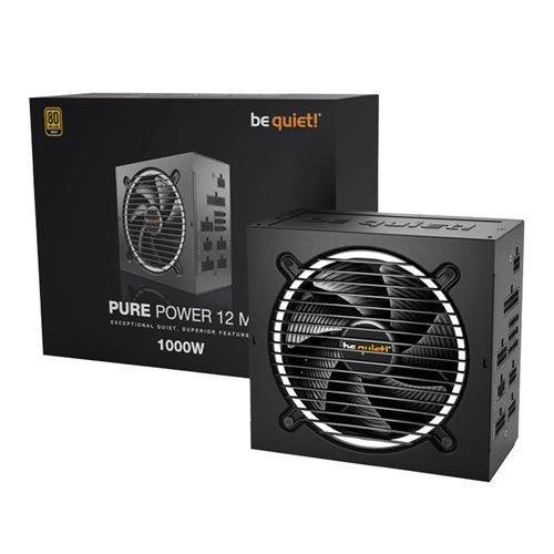be quiet PURE POWER 12 M 1000 Watt 80 Plus Gold ATX Fully Modular Power Supply - ATX 3.0 Compatible