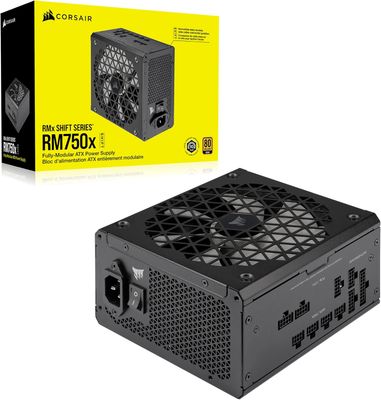 CORSAIR RM750x Shift Fully Modular ATX Power Supply - Modular Side Interface - ATX 3.1 & PCIe 5.1 Compliant - Zero RPM Fan Mode - 105°C-Rated Capacitors - 80 Plus Gold Efficiency - Black