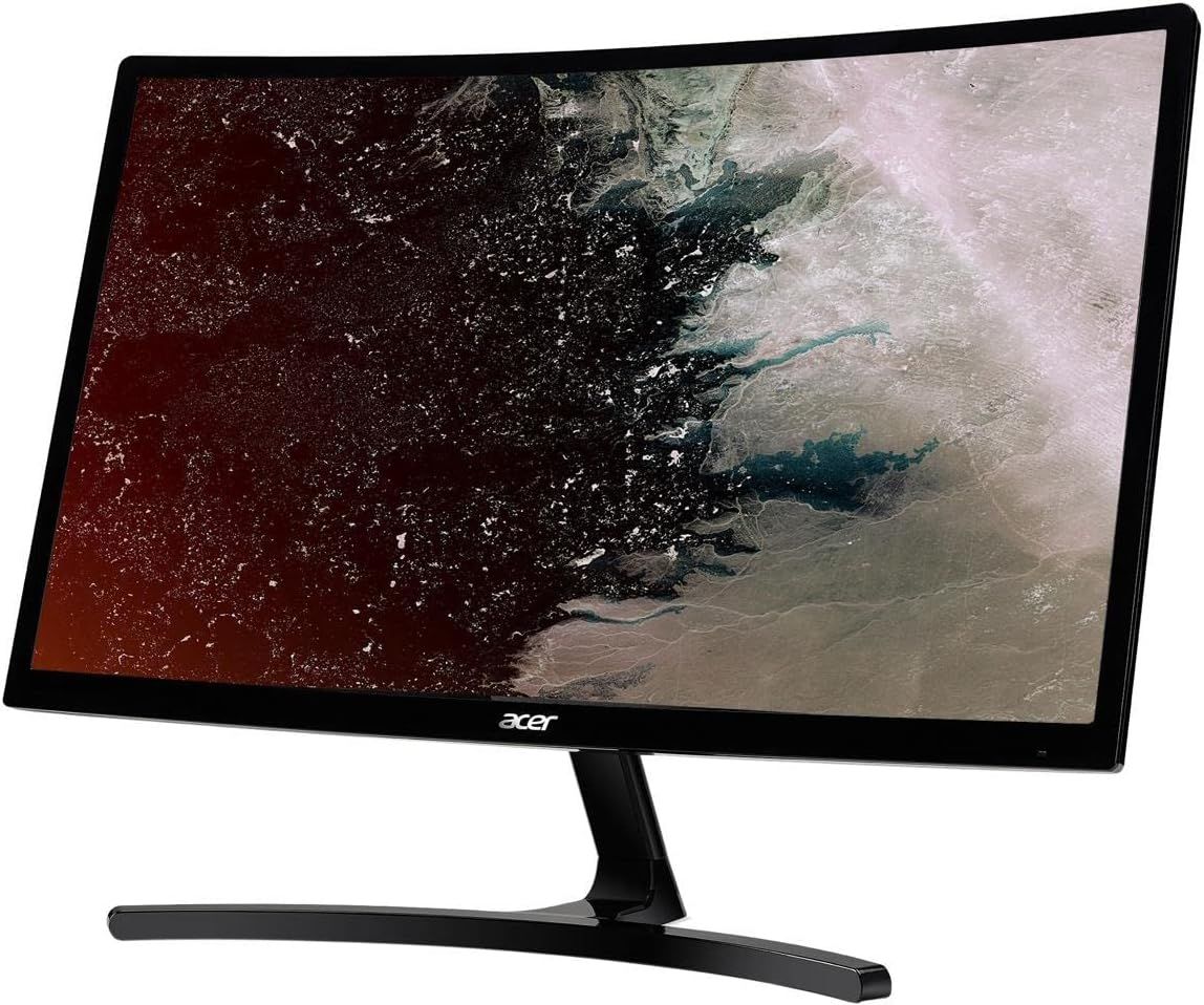 Acer Gaming Monitor 23.6” Curved ED242QR Abidpx 1920 x 1080 144Hz Refresh Rate AMD FREESYNC Technology (Display Port, HDMI & DVI Ports) White