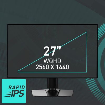 MSI G272QPF E2 27-inch 2560 x 1440 (QHD) Computer Monitor, 180Hz, Adaptive-Synch, HDMI, DisplayPort, VESA Mountable, Tilt, Height Adjustable, Speaker, 1ms, Black