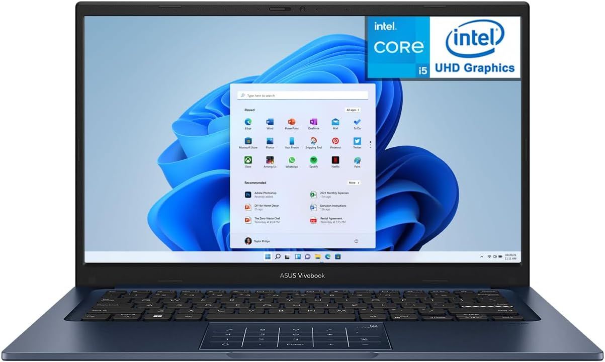 ASUS Vivobook 14 ASUS Vivobook 14" FHD (1920 x 1080) Slim Laptop, Intel 13th Core i5-1334U, 12GB RAM, 256GB SSD, Intel UHD Graphics, Privacy Camera, Bluetooth, Windows 11 Home