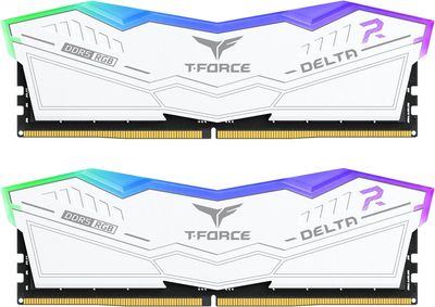 TEAMGROUP T-Force Delta RGB DDR5 Ram 32GB (2x16GB) 6000MHz PC5-48000 CL38 Intel XMP 3.0 & AMD Expo Compatible Desktop Memory Module Ram White