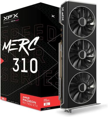 XFX Speedster MERC310 AMD Radeon RX 7900XTX Black Gaming Graphics Card with 24GB GDDR6 XFX Speedster MERC310 AMD Radeon RX 7900XTX Black Gaming Graphics Card with 24GB GDDR6