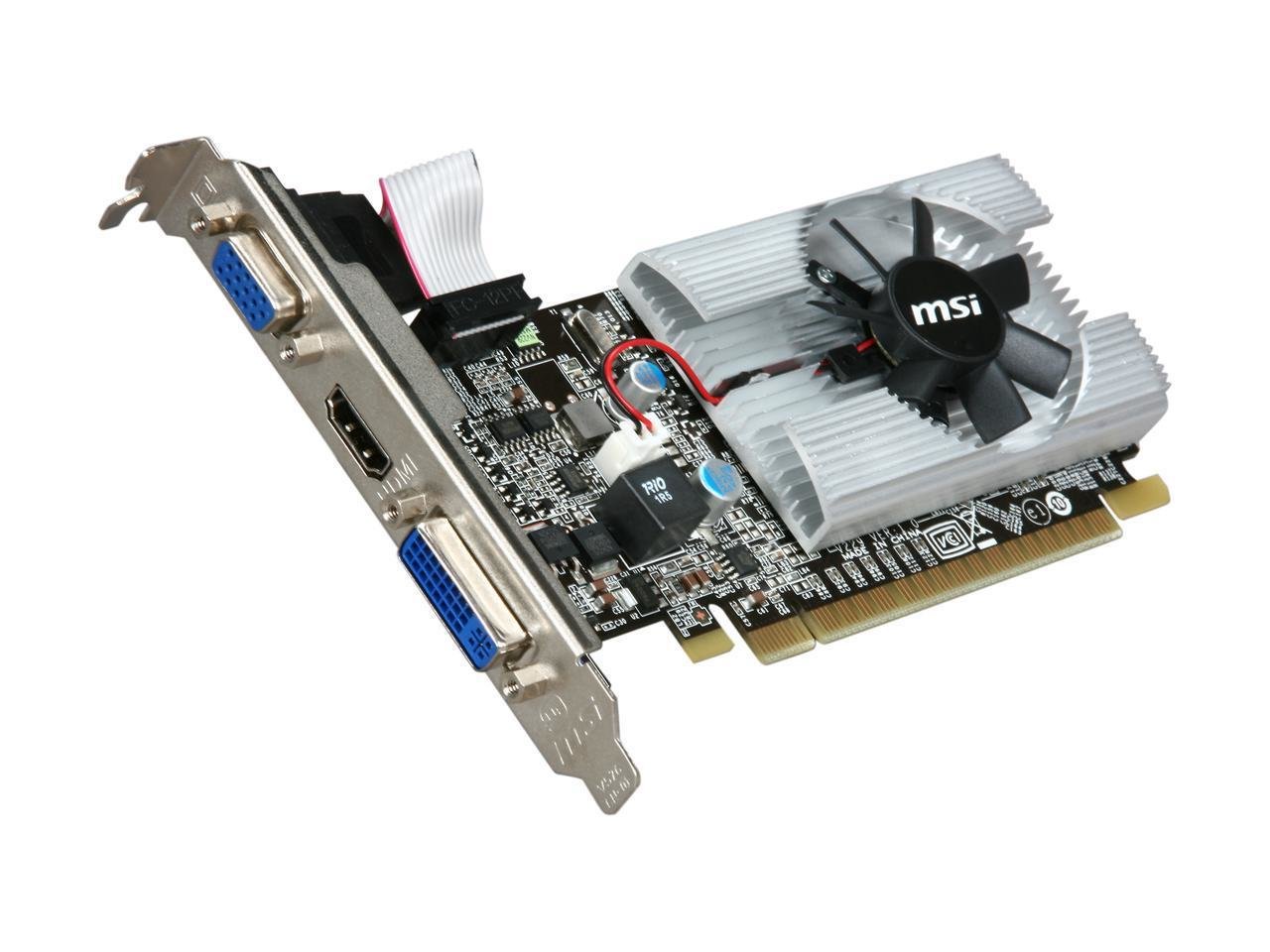 MSI GeForce 210 DirectX 10.1 N210-MD1G/D3 1GB 64-Bit