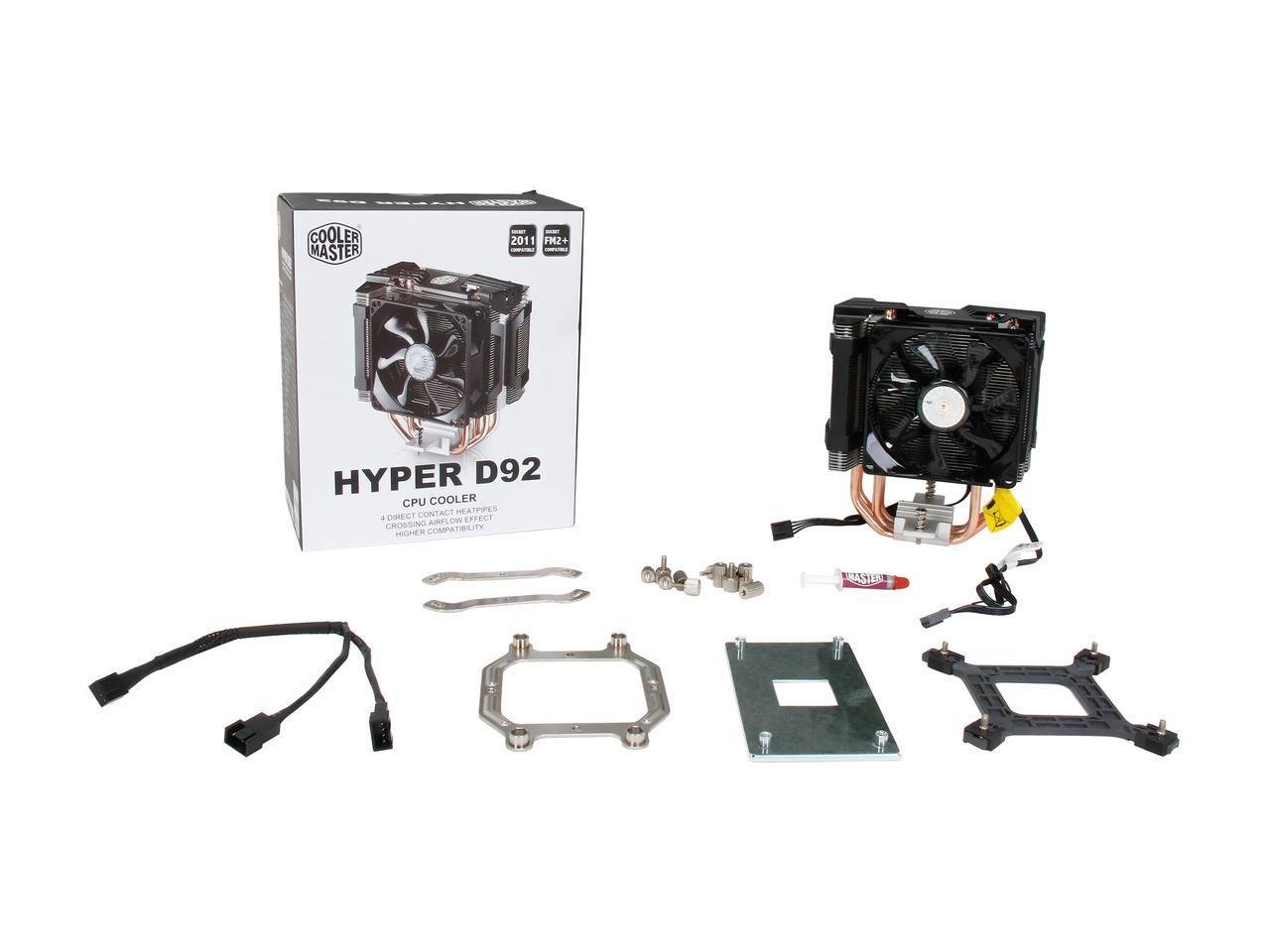 Cooler Master Hyper D92 - CPU Air Cooler with Dual 92mm Offset Push-Pull Fans and Accelerated Cooling System