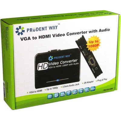 Prudent Way VGA to HDMI Video Converter with Audio